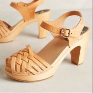 Swedish Hasbeens Braided Sandal Clogs